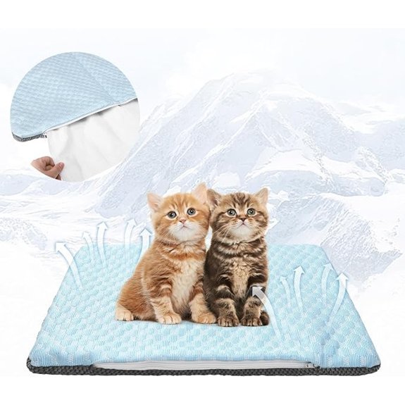 Cat Cooling Mat with Ice Gel Bag for Small Pets