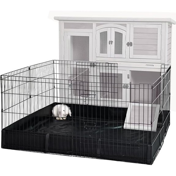 GUTINNEEN Rabbit Playpen Bunny Run Extension Indoor Small Animal Playpen