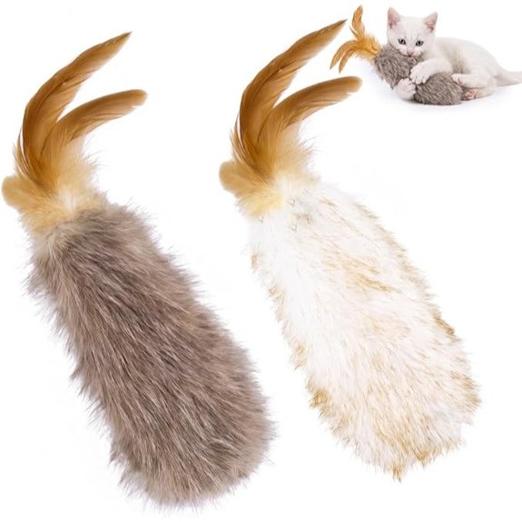 Migipaws Plush Cat Toy 2-Pack with Catnip and Interactive Ring