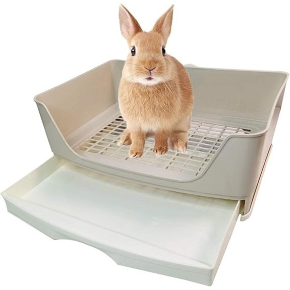kathson Large Rabbit Litter Box Trainer with Drawer