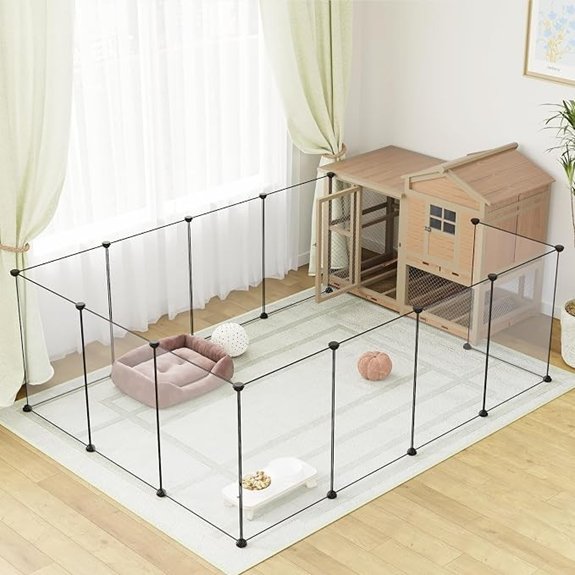 LURIVA Large Transparent Pet Playpen (12 Panels)