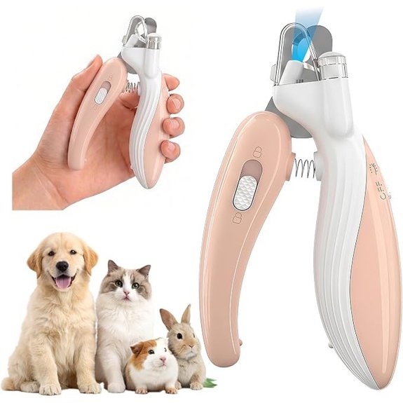 Pet Nail Clippers with LED Light and Safety Lock