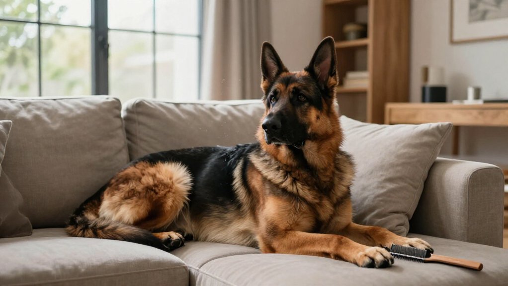 manage german shepherd shedding coat