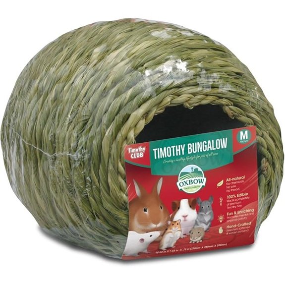 Oxbow Timothy Hay Bungalow Guinea Pig Hideout & Rabbit House Medium