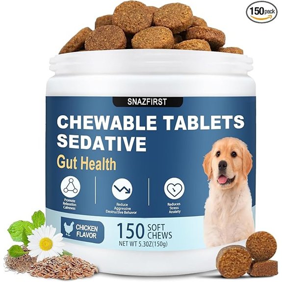 Calming Chews for Dogs Dog Calming Chews Melatonin Relief Anxiety Bites