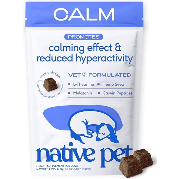 Native Pet Calming Chews for Dogs - Calming Treats for Dogs with Melatonin