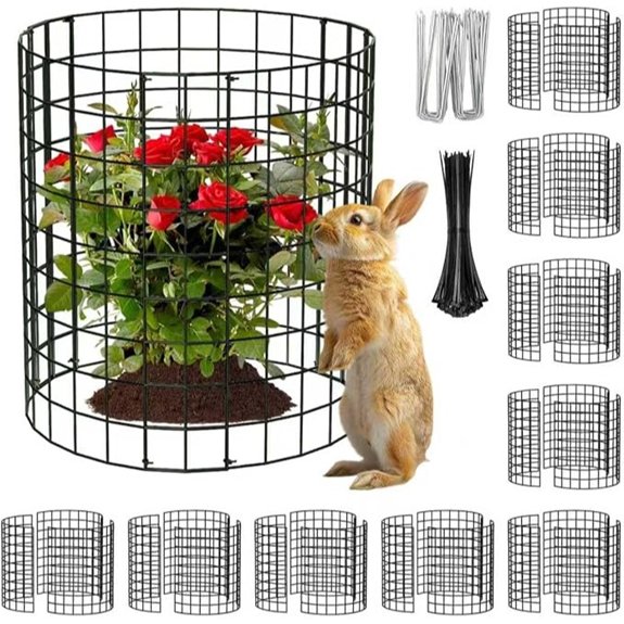 10 Packs Metal Mesh Plant Protectors for Garden Animals