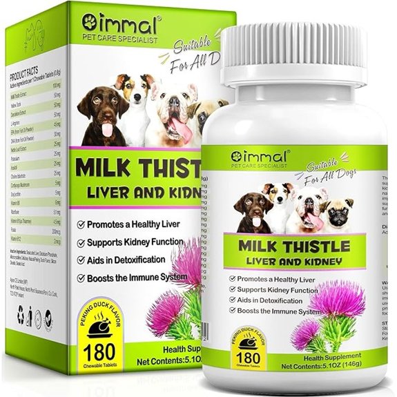 Milk Thistle Tablets with EPA DHA for Dogs