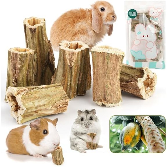 Abizoo Natural Bunny Chew Toys for Small Animals