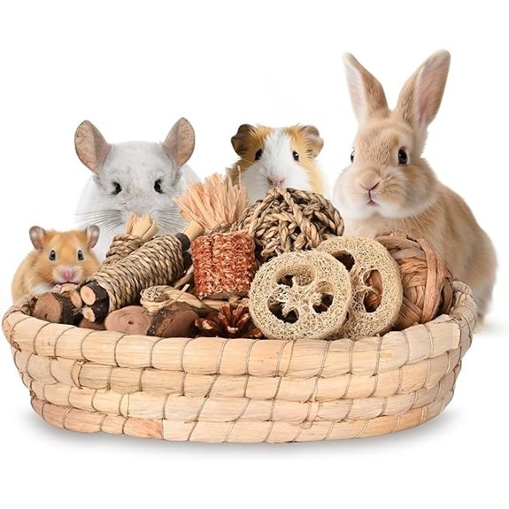 31PCS Natural Rabbit Chew Treats for Guinea Pig & Small Rodents