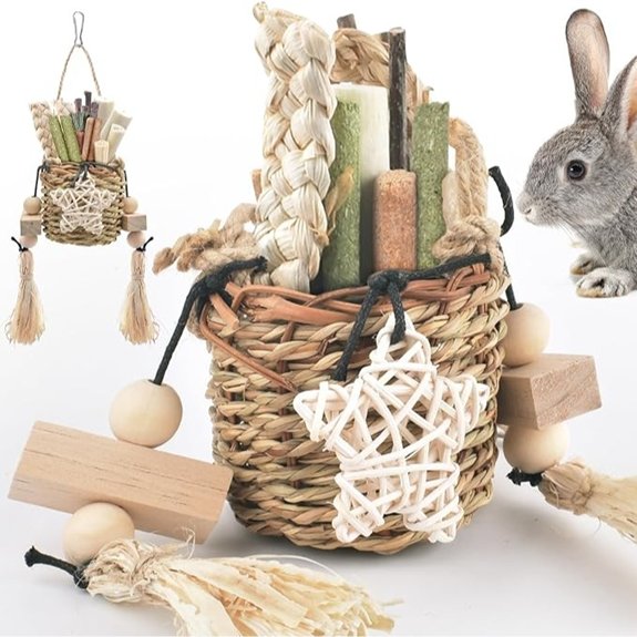 Bissap Bunny Natural Seagrass Chew Toys for Small Pets