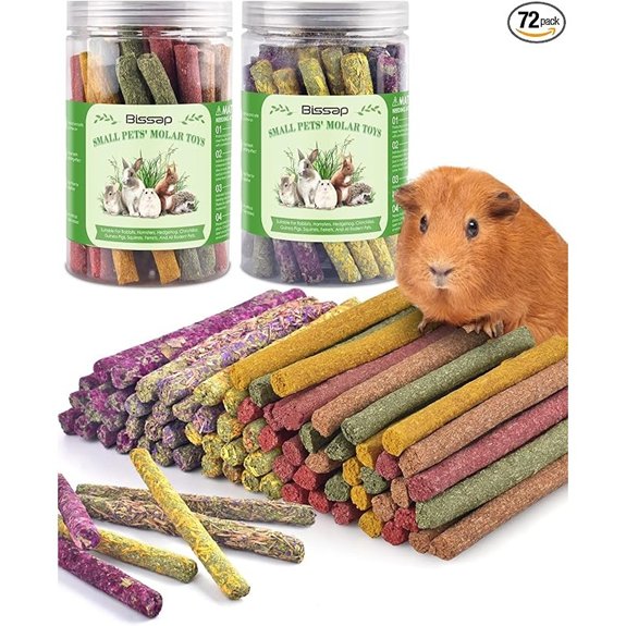 Bissap Natural Timothy Hay Flower Treat for Small Pets (72 PCS)