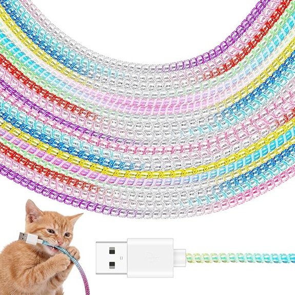 Frienda 10 Pcs Cord Protectors from Pets No Chew 43.3 Mixed Colors