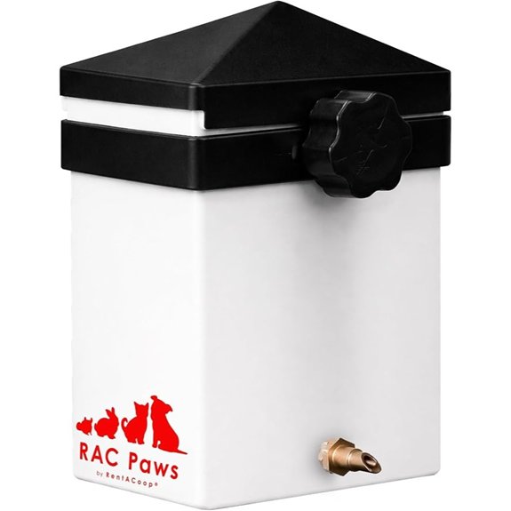 RentACoop 64oz Small Animal Drinker with No-Drip Brass Nozzle