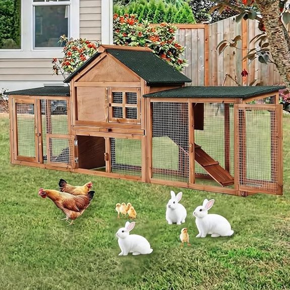 Garvee 80 in Wooden Rabbit Hutch Outdoor Rabbit cage