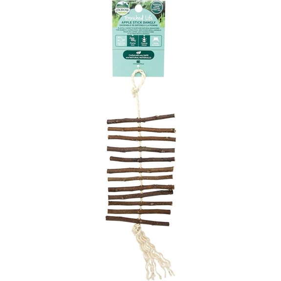 Oxbow Apple Stick Dangly Rabbit & Guinea Pig Toy Bunny Enrichment Chew