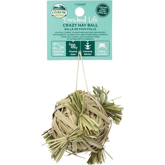Oxbow Crazy Hay Ball Rabbit & Guinea Pig Toys Bunny Enrichment Toys