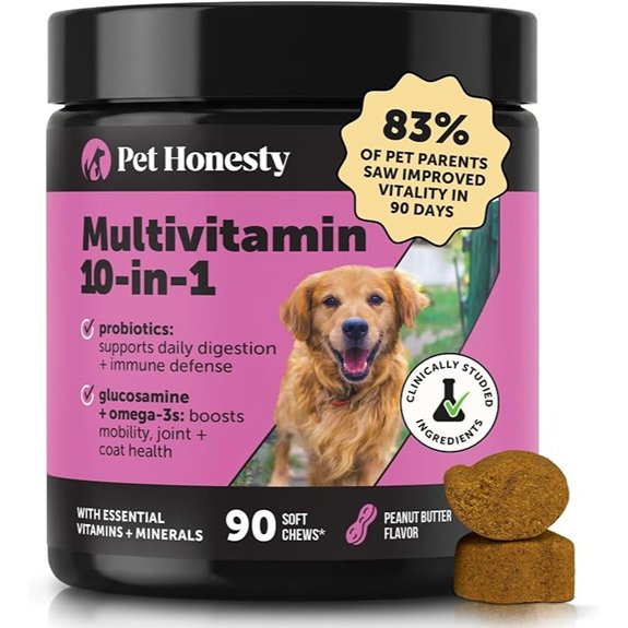 Pet Honesty Vet Recommended 10-in-1 Dog Multivitamin 90 Ct Peanut Butter