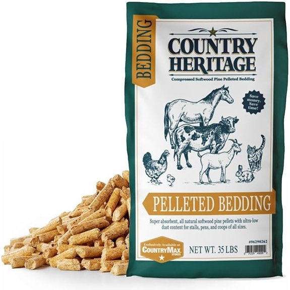 Country Heritage 35LB Pine Pellet Bedding for Small Animals & Chicken Coops