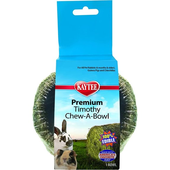 Kaytee Premium Timothy Hay Chew-A-Bowl for Rabbits Guinea Pigs