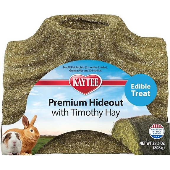 Kaytee Premium Timothy Treat Hideout for Rabbits Guinea Pigs Large