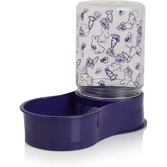 Lixit Reversible Waterer Feeder for Rabbits Small Animals Purple