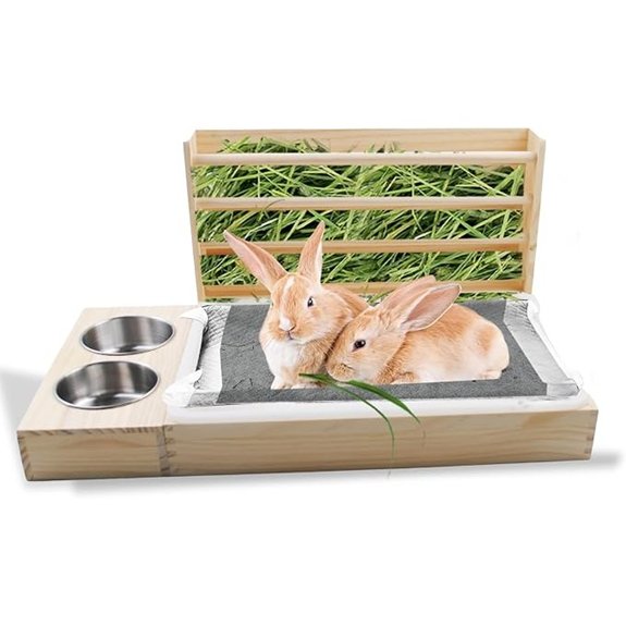 Rabbit Hay Feeder with Litter Box (3 in 1)