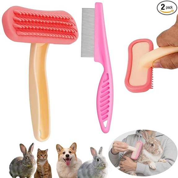 2pcs Rabbit Brush Grooming Comb for Small Pets