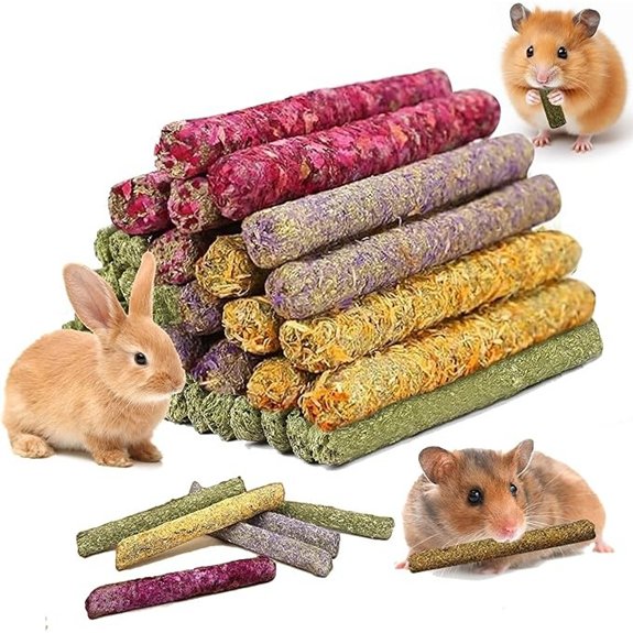 Jorewood 33 Pcs Rabbit Chew Sticks and Toys