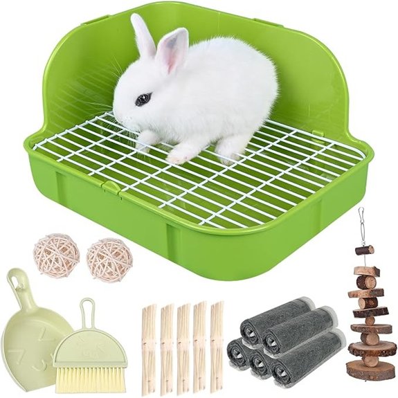 RUBYHOME Rabbit Litter Box Corner Trainer for Small Animals