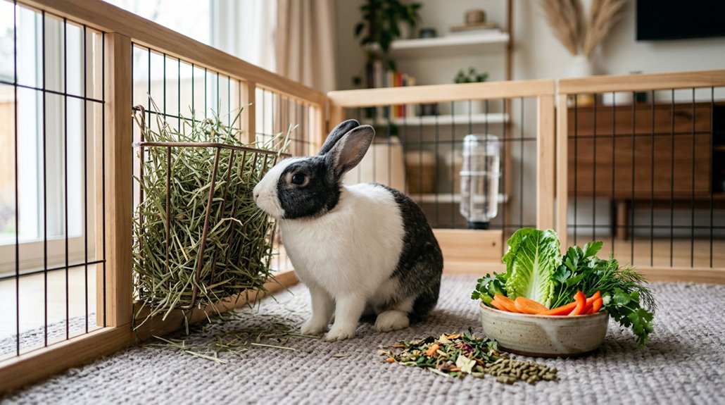 rabbit diet hay pellets veggies