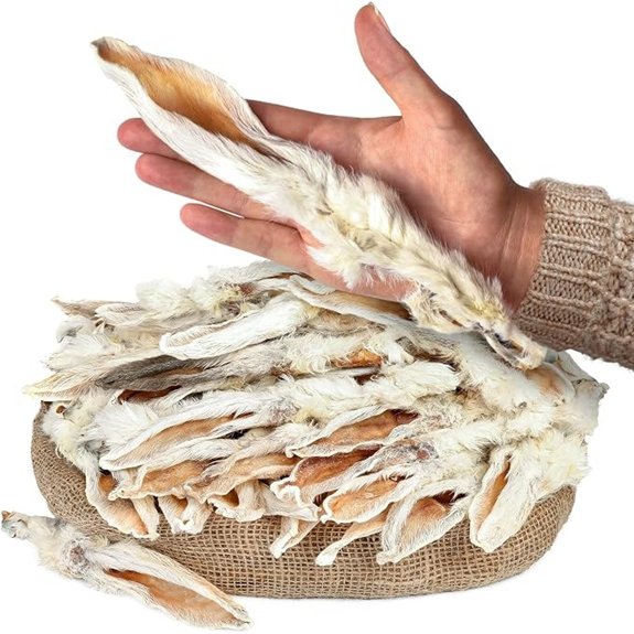 Rabbit Ears Dog Treats,50 PCS) for All Dog Sizes