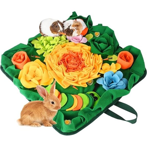 RUBYHOME Rabbit Foraging Mat Feeding Toy for Small Pets