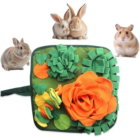 Rabbit Foraging Mat Bunny Snuffle Mat for Small Animal Puzzle Toy