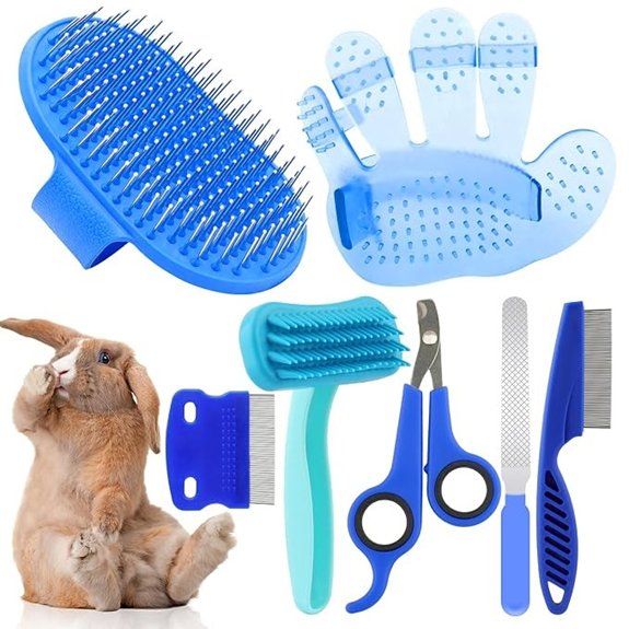 Kalamanda Rabbit Grooming Kit with Nail Clippers and Combs