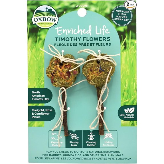 Oxbow Timothy Hay Flowers Rabbit & Guinea Pig Toy Bunny Enrichment Chew