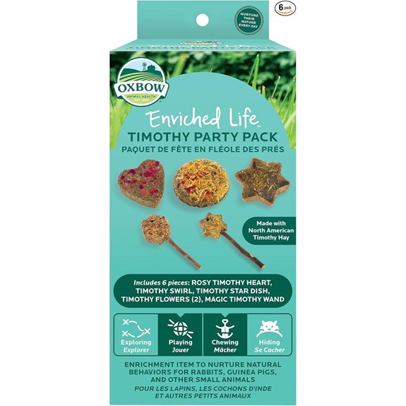 Oxbow Timothy Hay Party Pack Rabbit & Guinea Pig Toys Bunny Enrichment