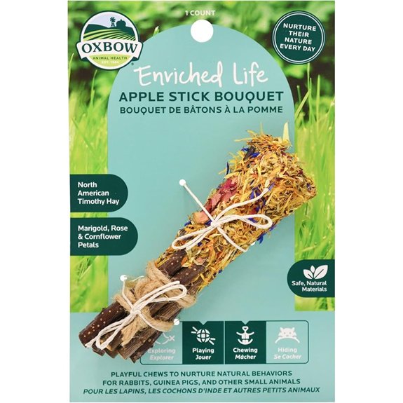 Oxbow Apple Stick Bouquet Rabbit & Guinea Pig Toys Bunny Enrichment Toys
