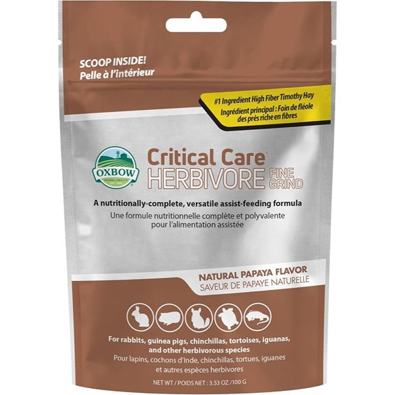 Oxbow Critical Care Herbivore Fine Grind Rabbit & Guinea Pig Papaya 100g