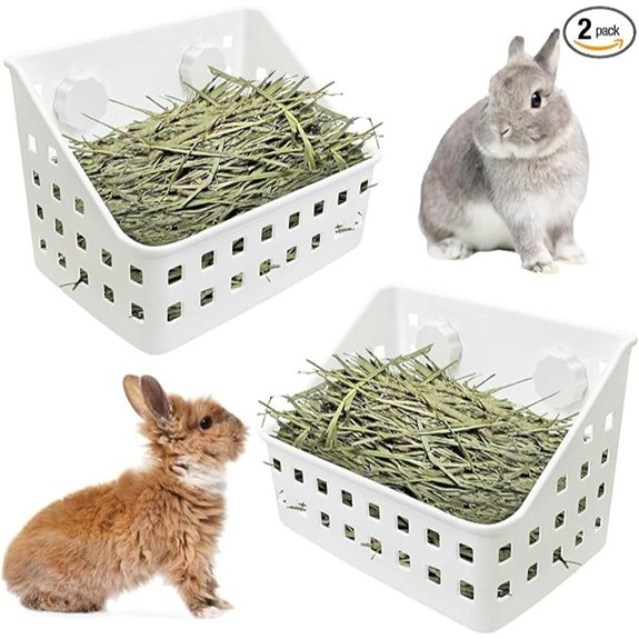 Kathson 2PCS Rabbit Hay Feeder for Small Animals