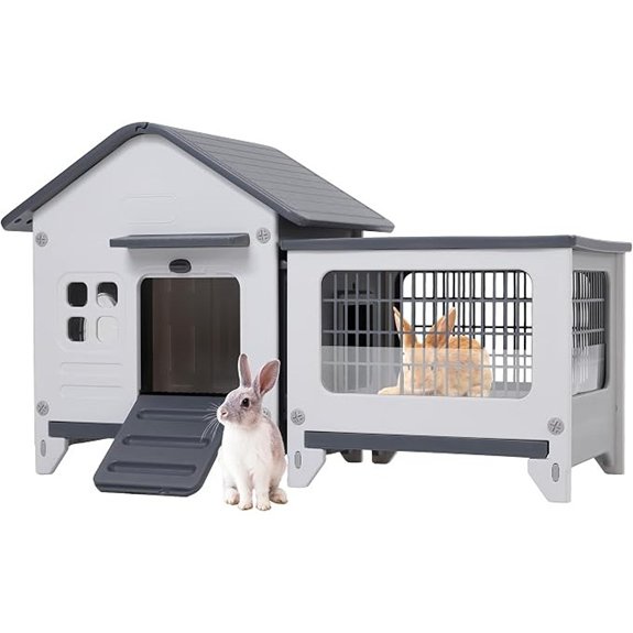 Rabbit Hutch Indoor Outdoor with Extended Play Area