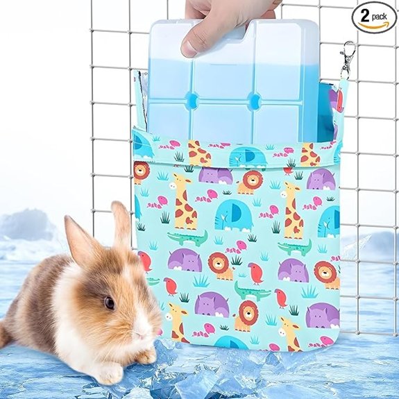 Rabbit Cooling Pouch with Ice Pack for Small Animals