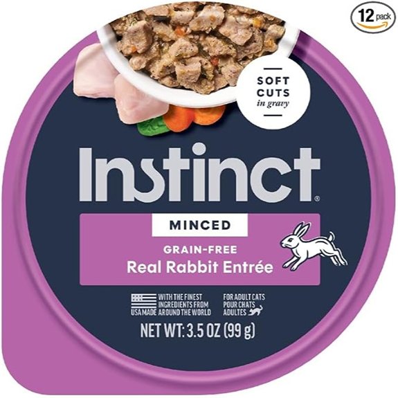 Instinct Original Minced Cups Wet Cat Food Rabbit 3.5 oz (12 Count)
