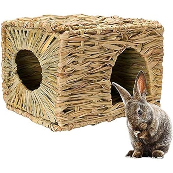Natural Seagrass Mat Hideaway Toy for Rabbits