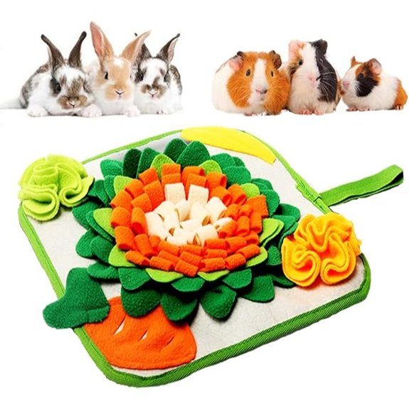 Rabbit Foraging Mat Interactive Bunny Snuffle Mat for Small Animals
