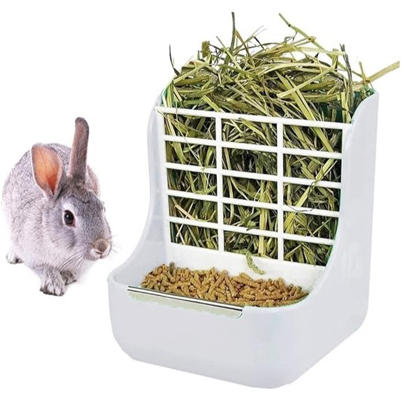 Rabbit Supplies with Bowl & Hay Feeder