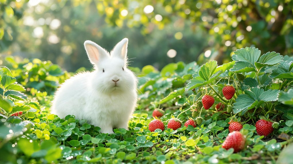rabbits can eat strawberries