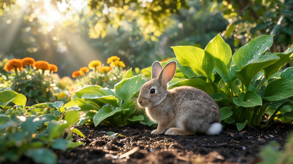 rabbits eating common garden plants