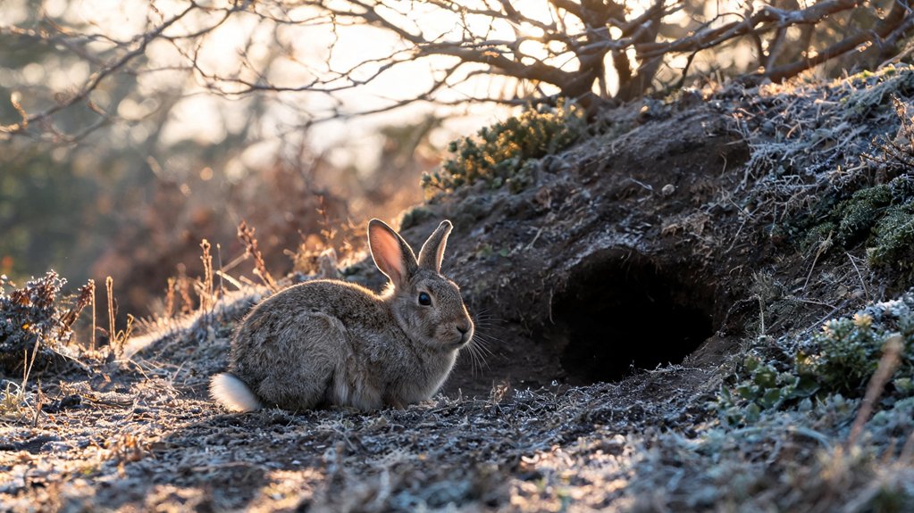 rabbits survive winter without hibernating