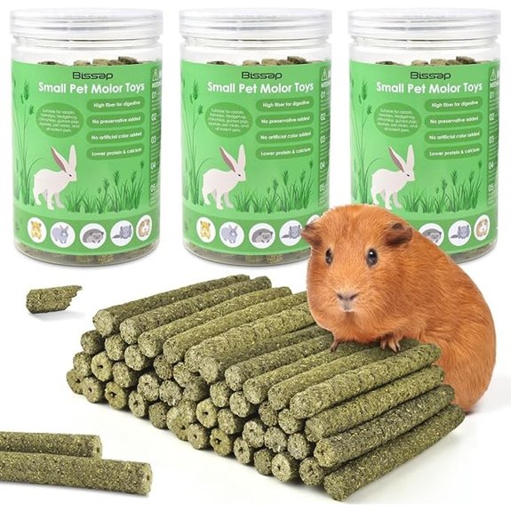 Bissap 114PCS Timothy Hay Sticks for Rabbits and Small Animals